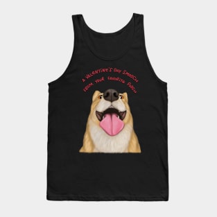 A Valentine's day smooch from your favorite pooch - cute corgi illustration Tank Top